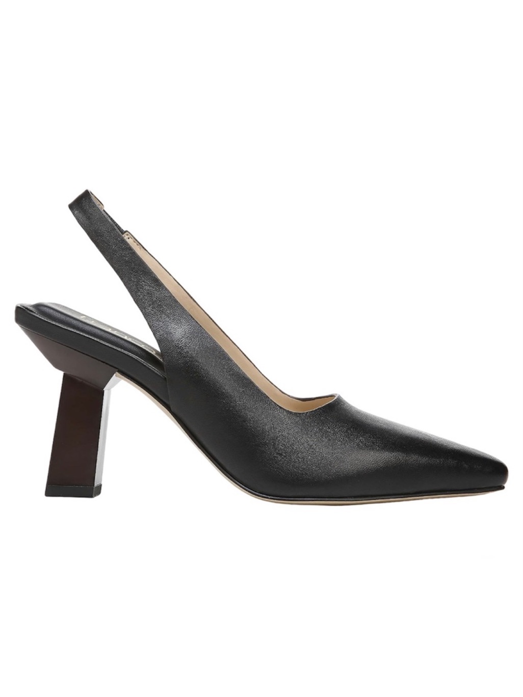 Franco Sarto Black Pointed Slingback Heels